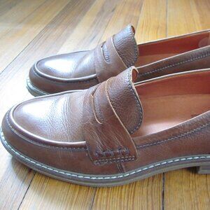 Pikolinos Aldaya Womens Comfort Penny Loafers in cuero brown cognac leather